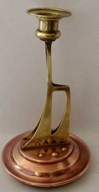 Outstanding Gebrüder Bing,  Gbn,  Secessionist Art Nouveau Candlestick