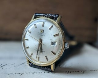 Mens Vintage Tissot Visodate Automatic Seastar Seven Sunburst Watch -