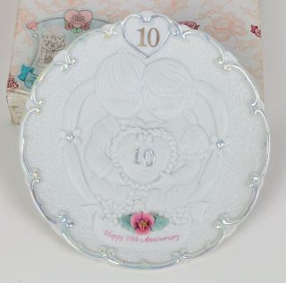 Precious Moments 10th Anniversary Plate To Have And To Hold Enesco 166286 W/ Box