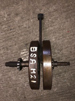 Bsa M21 Crankshaft Assembly With Conrod,  Vintage Rare Item