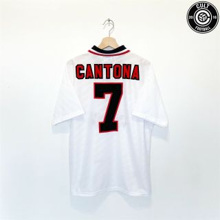 1996/97 Cantona 7 Manchester United Vintage Umbro Away Football Shirt (l)