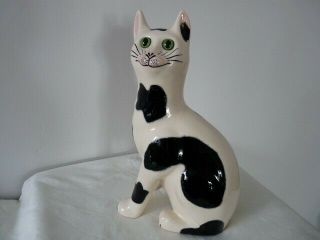 Vintage Large [ 30cm ] Wemyss Cat Black And White