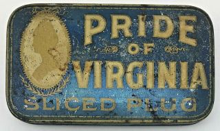Vintage Pride Of Virginia Sliced Plug Smoking Tobacco Tin