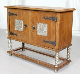 Antique Vintage Oak Cupboard Country Cabinet