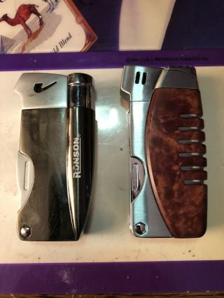 Xikar And Ronson Pipe Lighters With Built In Pipe Tools Both Great