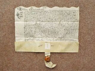 1649 Brook Hall Ipswich Suffolk 17th Century Vellum Deed Document Indenture