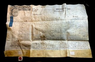 Antique Vellum Document 1715
