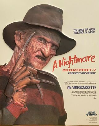 A Nightmare On Elm Street 2 Pressed For 3 D Effect Original; Movie Poster - 1986
