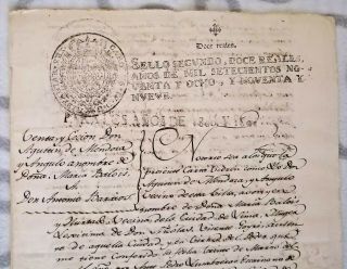 SPAIN Peru colonial notarial power manuscript 1800 marquess Hacienda de Omo 2