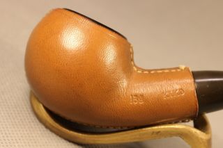 Kiko Vintage Leather,  Briar & Meerschaum Bent Estate Pipe Pipa Pfeife 烟斗