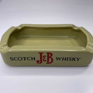 Vintage 1960’s J&b Scotch Whiskey Made In England Deep Dish Ceramic Ashtray