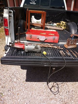 Vintage Milwaukee Heavy Duty Rotary Hammer With Bits And Case