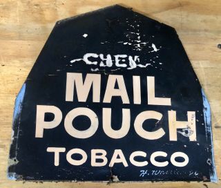 1996 Mail Pouch Tobacco Bird Feeder End Panel Painted & Signed By Harley Warrick