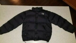 The North Face Nuptse 700 Fill Goose Down Vintage Puffer Jacket Mens Large Black
