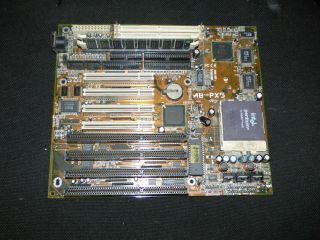Vintage Abit Ab - Px5 Motherboard With Cpu Intel Pentium Mmx And Ram Rare