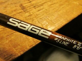 Sage " Graphite Ii " 586 Ds Fly Fishing Rod,  2 Pc. ,  5 Line,  8 