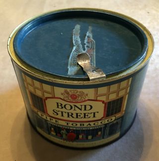 Vintage Early Bond Street Round Blue Pipe Tobacco Tin