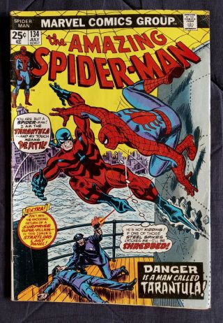 Spider - Man 134 (jul 1974) / Mid - Grade / 1st Tarantula / 2nd Punisher