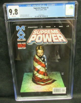 Supreme Power 1 (2003) 1st Issue Marvel Max Comics Cgc 9.  8 White Pages V431