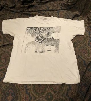 Vintage 90’s Beatles Revolver T Shirt Xl Distressed