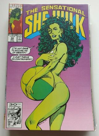 The Sensational She - Hulk 34 (marvel 1989 Series) - Byrne - Vanity Fair Cover