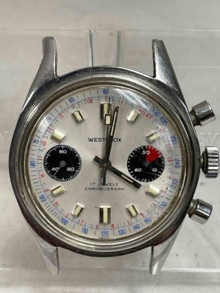 Vintage Westclox 17j Mens Chronograph Wrist Watch 4u2fix
