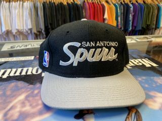 Vintage Sports Specialties San Antonio Spurs Script Snapback Hat