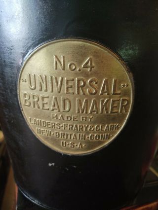 Antique Landers,  Frary & Clark 1904 Universal Bread Maker Hand Crank Mixer No.  4