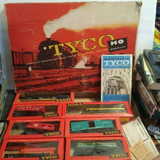 Vintage Tyco Santa Fe " Blue Bird " Ho Train Set No.  T6306b 1960 