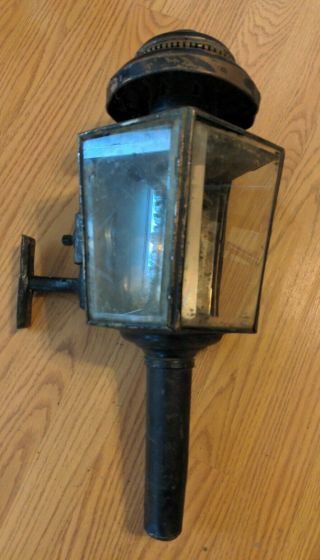 Antique Carriage Buggy Coach Lantern Candle Power Sheet Metal & Glass