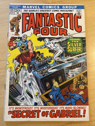 The Fantastic Four 121 Marvel Comics 1972 Fn/vf Silver Surfer