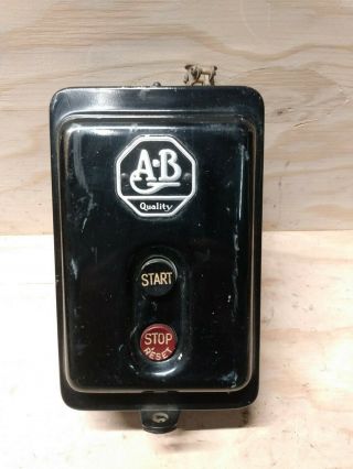 Vintage Allen Bradley Usa On Off Start Stop Switch Motor Control Industrial