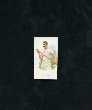 N29 1888 Allen & Ginters Athletes - T.  Ray,  Vaulter,  Ex/mt Front,  Rev Paper Loss