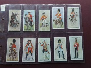 Regimental Uniforms " A Series,  " Blue Back,  Issued 1912 By Players Set 50