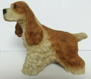 Vintage Castagna Cocker Spaniel Puppy Dog Resin Figurine,  Made In Italy 1989