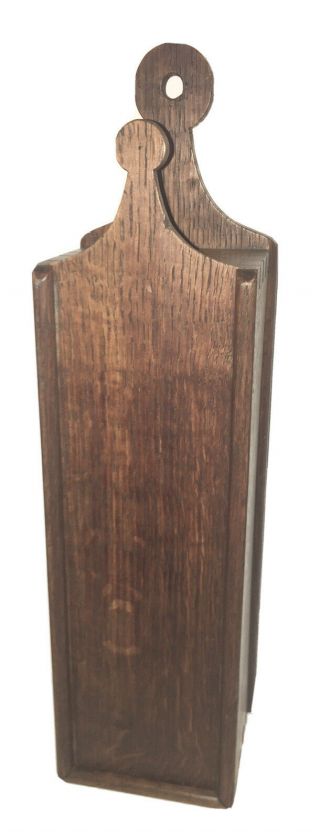 Antique Candle Box Old Wooden Large Hanging Wall Box Primitive Early