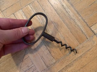 18th / Early 19th Century Iron Corkscrew Fits Nicely In The Hand For Wine 3