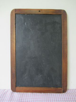 Antique Slate,  Vintage 12 - 1/2 " X 8 - 1/2 " Framed School Chalkboard,  Child 