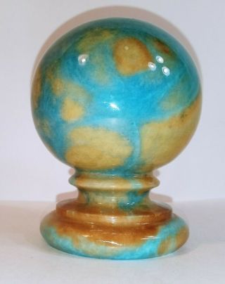 ITALIAN ALABASTER GLOBE PAPERWEIGHT HAND CARVED BY DUCCESCHI ITALY 2