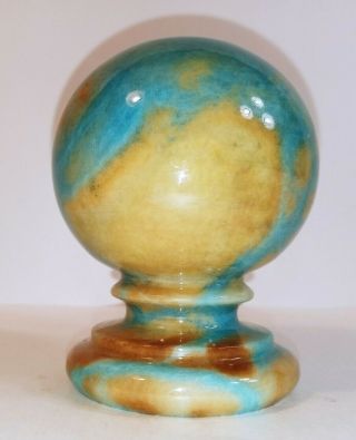 ITALIAN ALABASTER GLOBE PAPERWEIGHT HAND CARVED BY DUCCESCHI ITALY 3