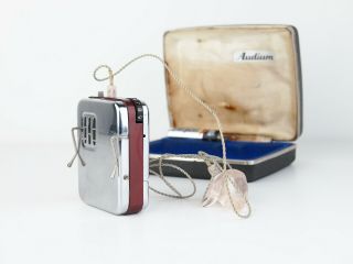 Very Rare Vintage Antique Medical Hearing Aid Audium 1820 (for Repair)