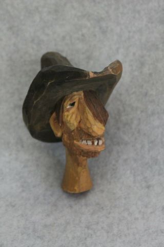 Vintage Wood Cowboy Carving - Andy Anderson ?