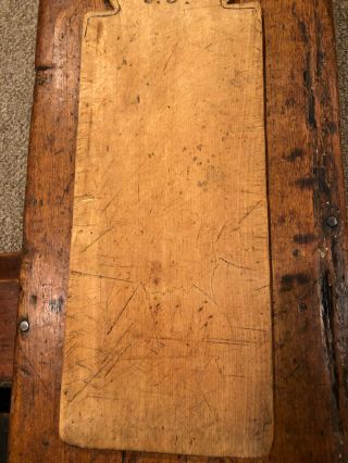 Antique Primitive Wooden Bread Board - With Initials 3