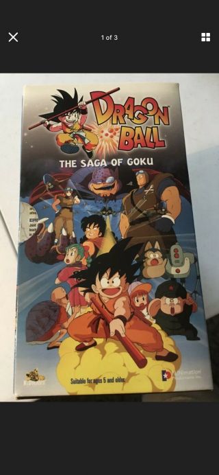 Dragon Ball: The Saga Of Goku Box Set Of 7 (vhs) Vintage