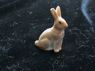 Antique Vintage Miniature 1 " Bisque Rabbit,  Germany Dollhouse