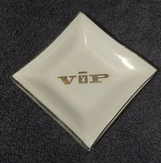 Vintage The Playboy Club White Vip Glass Ashtray Inserts