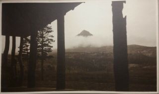 Vintage Enos A.  Mills Sepia Photo 154 Estes Park Longs Peak In Clouds Rock Mt Np