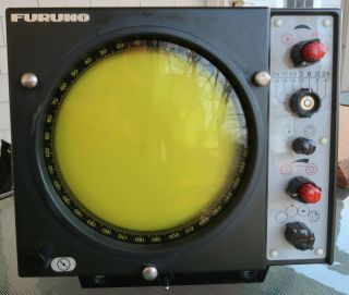 Vintage Furuno Marine Radar Display Unit - Model 2400,  Made In Japan 1983