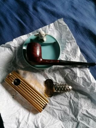 Smoking Pipe Plus Pipe Lighter And Accessories,  Little Collectibles