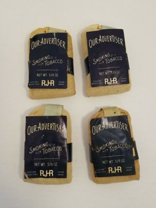 Vintage Rj Reynolds Our Advertiser Smoking Tobacco Pouch W/ Rolling Papers (4)